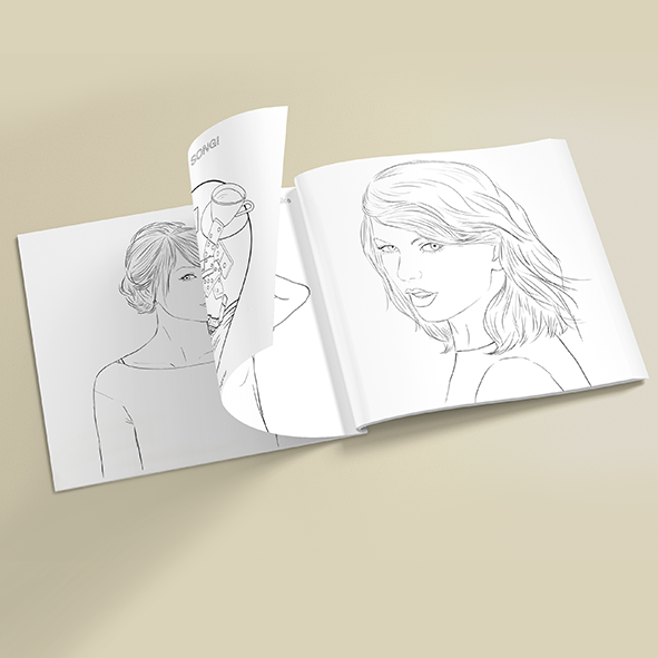 Colour Me Swiftly - Unofficial Taylor Swift Colouring book
