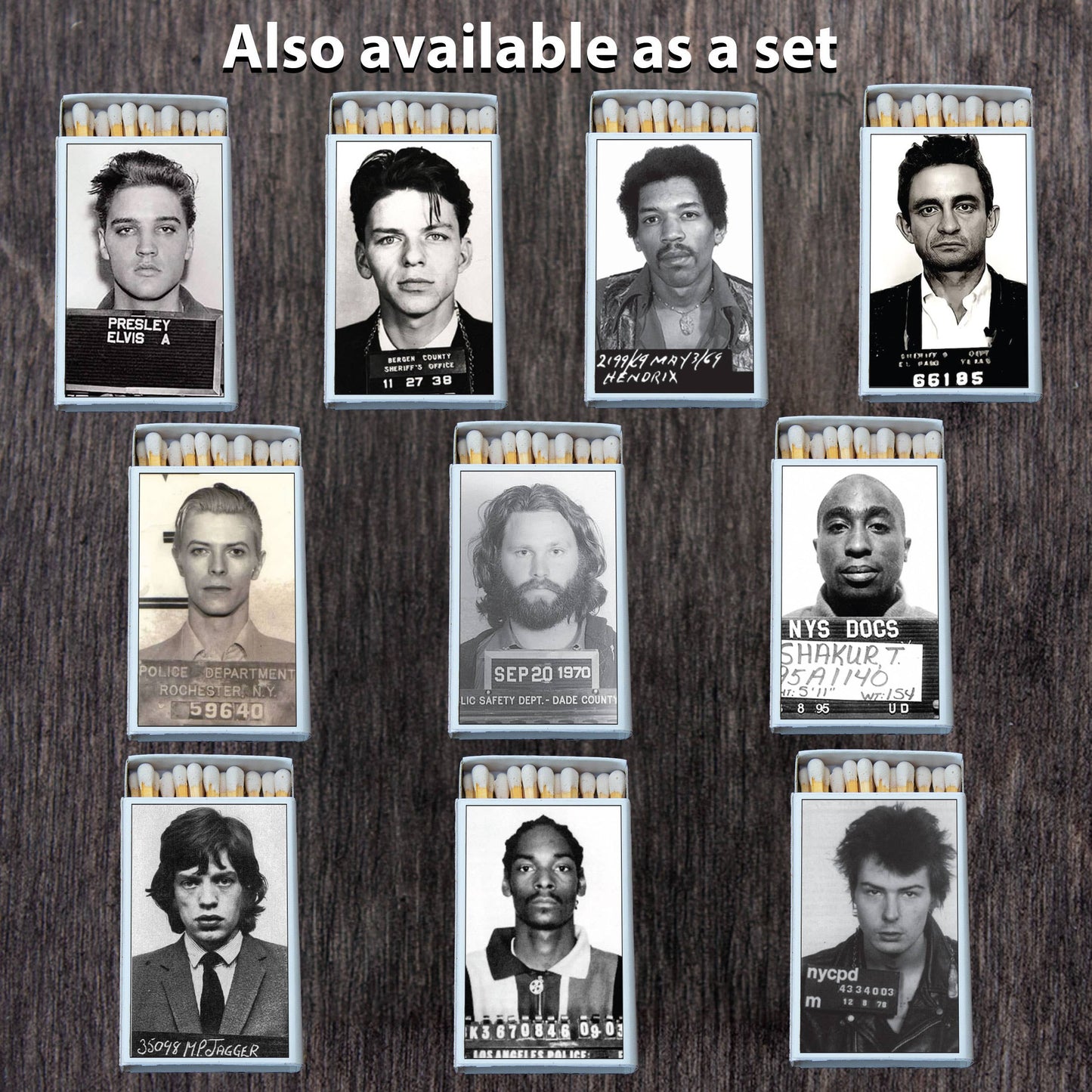 Johnny Cash Mug Shot Matchbox • Matches • Candle Acc