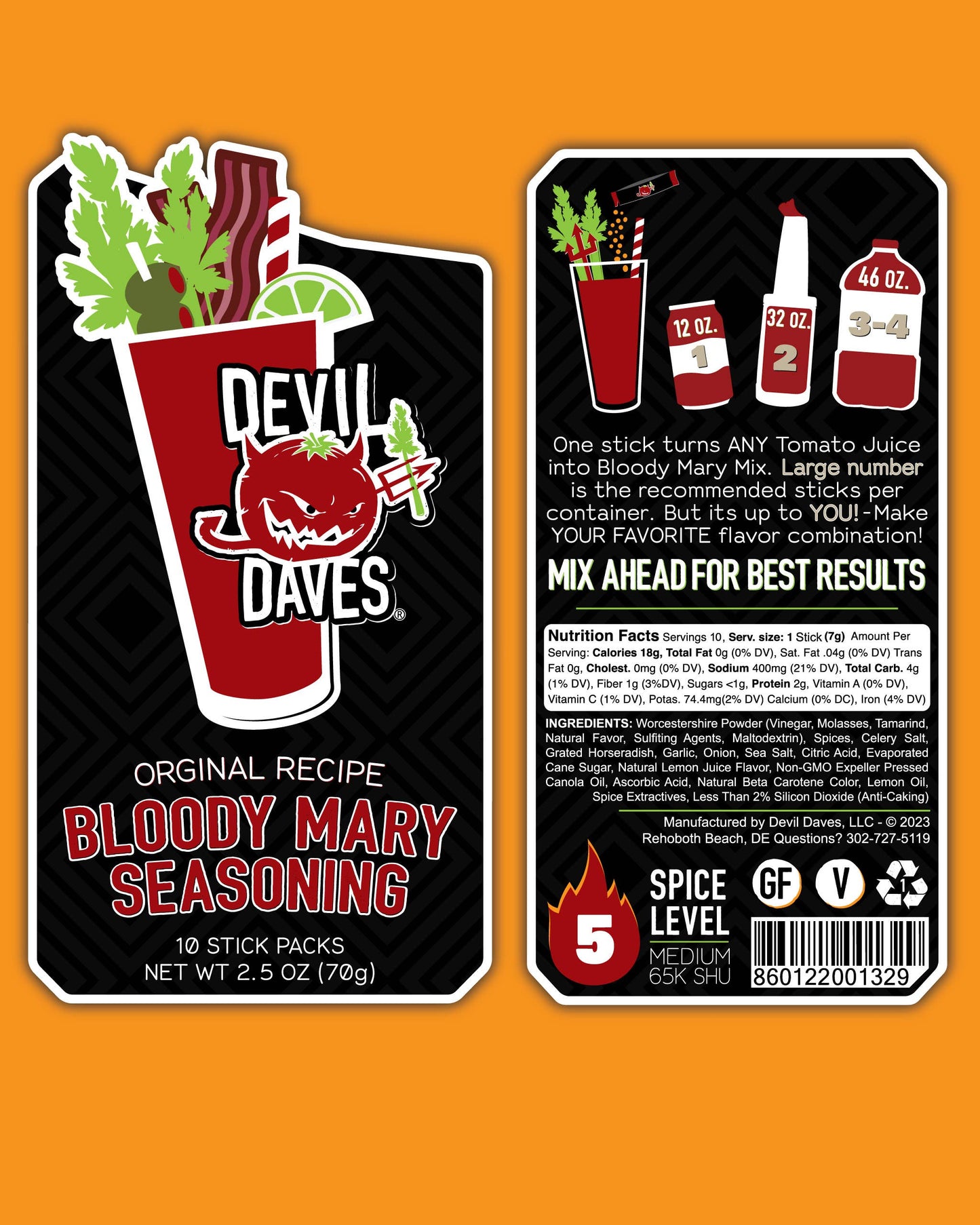 Bloody Mary Sticks Packs - Original | 10 PACK
