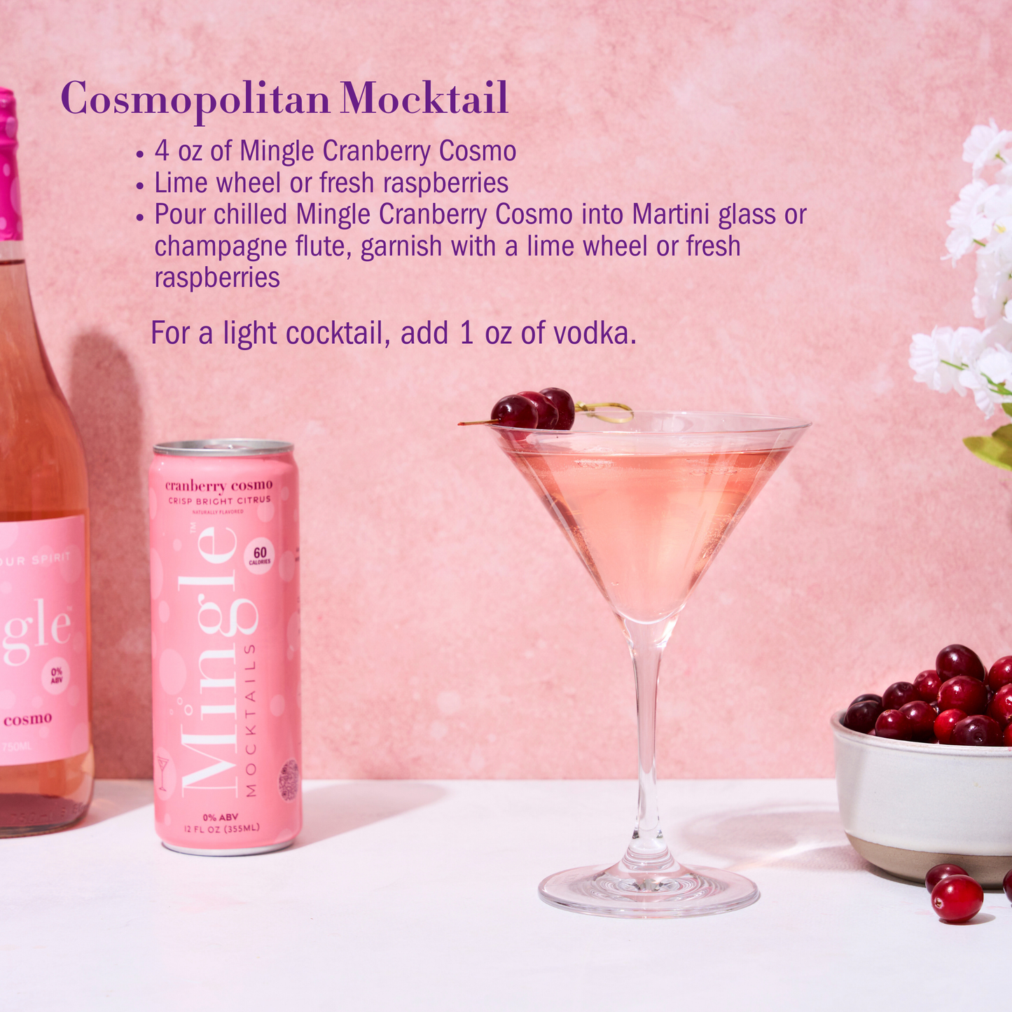 Cranberry Cosmo 750ML Bottles - $6.50/ea x 6
