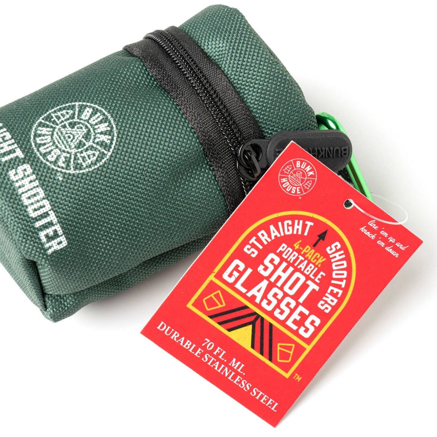 Bunkhouse Straight Shooters 4-Pack Portable Shot Glasses