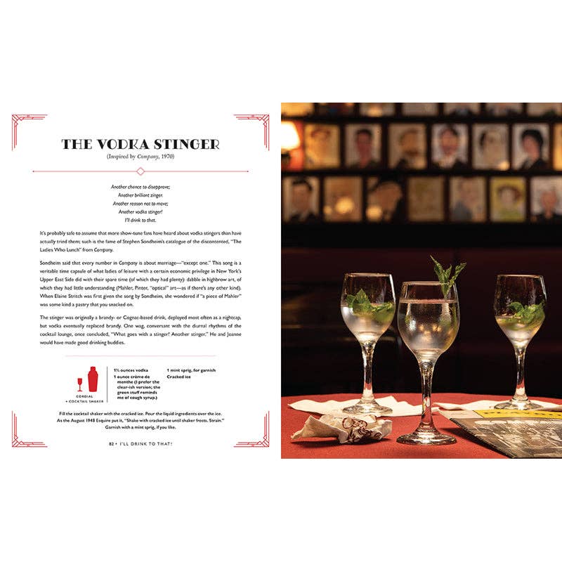 I'll Drink to That! Broadway's Stars...and Cocktails