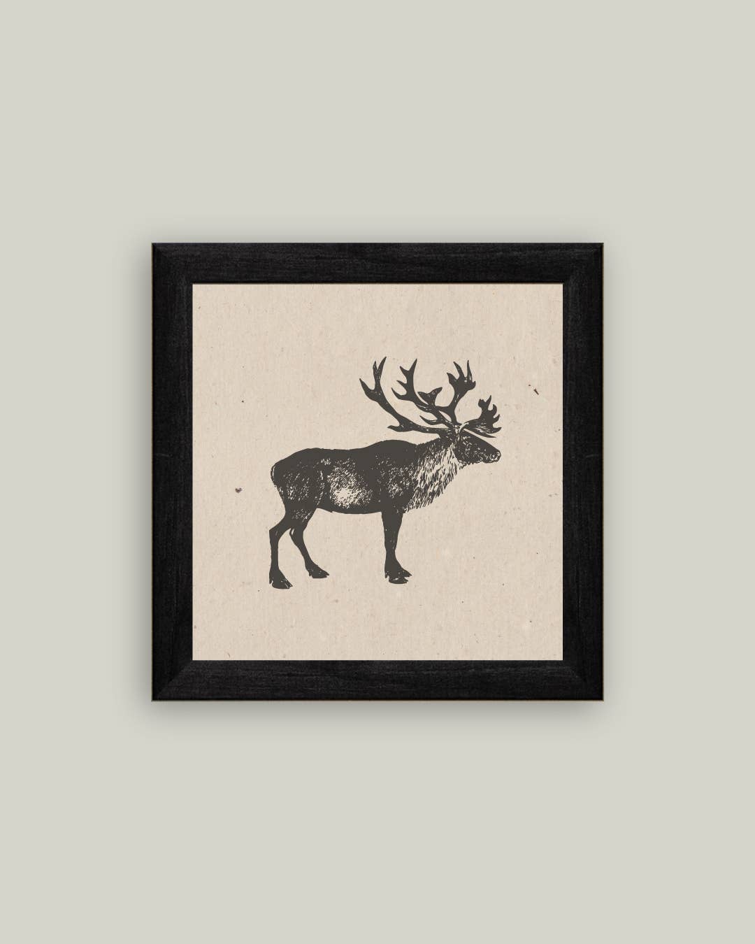 Caribou Framed Antique Art