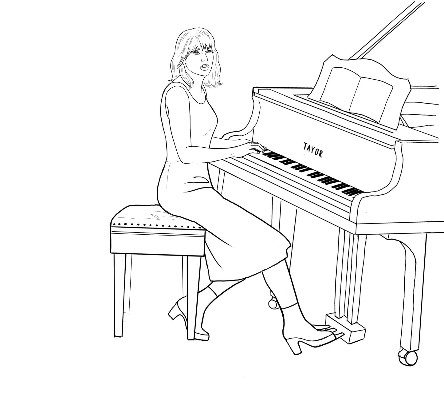 Colour Me Swiftly - Unofficial Taylor Swift Colouring book