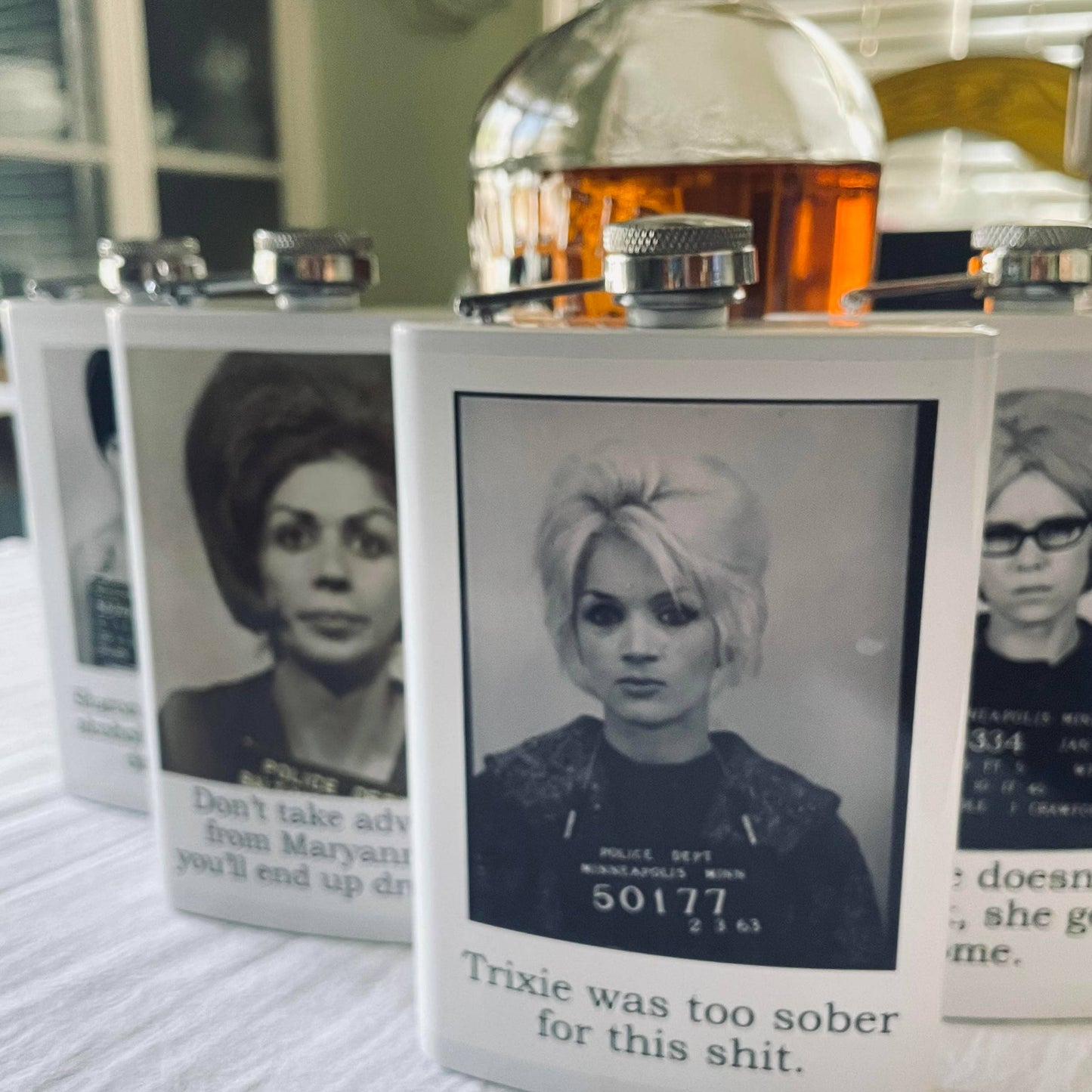 Big House Flasks, Sharon doesn't need alcohol to make bad...
