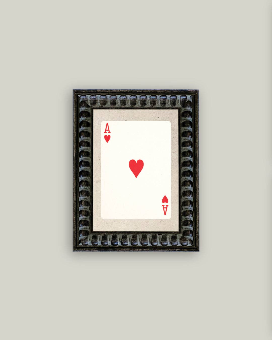 Ace of Hearts Framed Antique Art