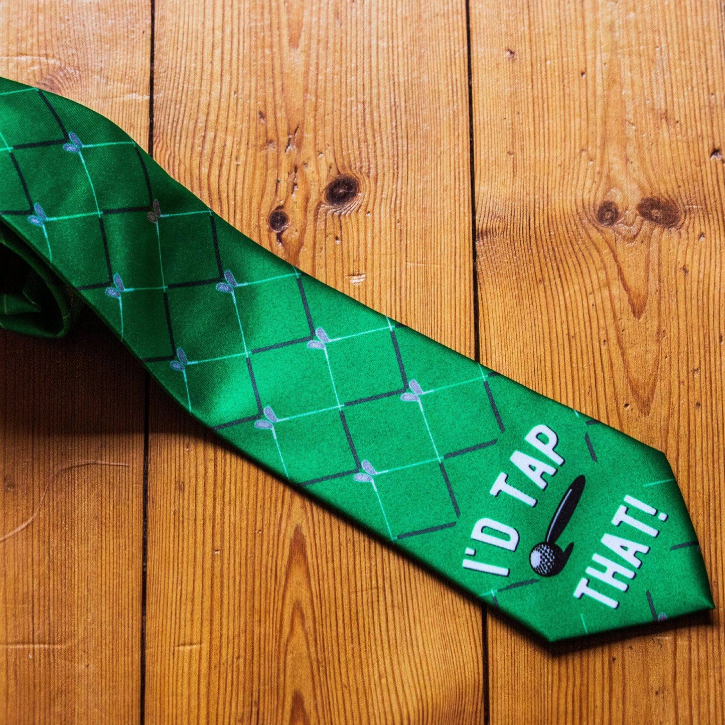 I'd Tap That Neck Tie Funny Necktie Cool Golfing Gift Golf: One Size / Green