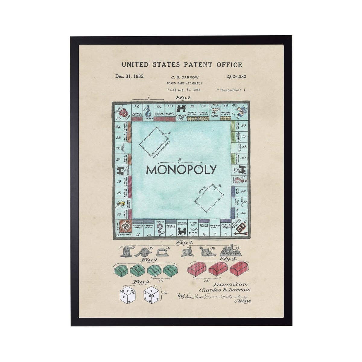 Watercolor Monopoly Patent