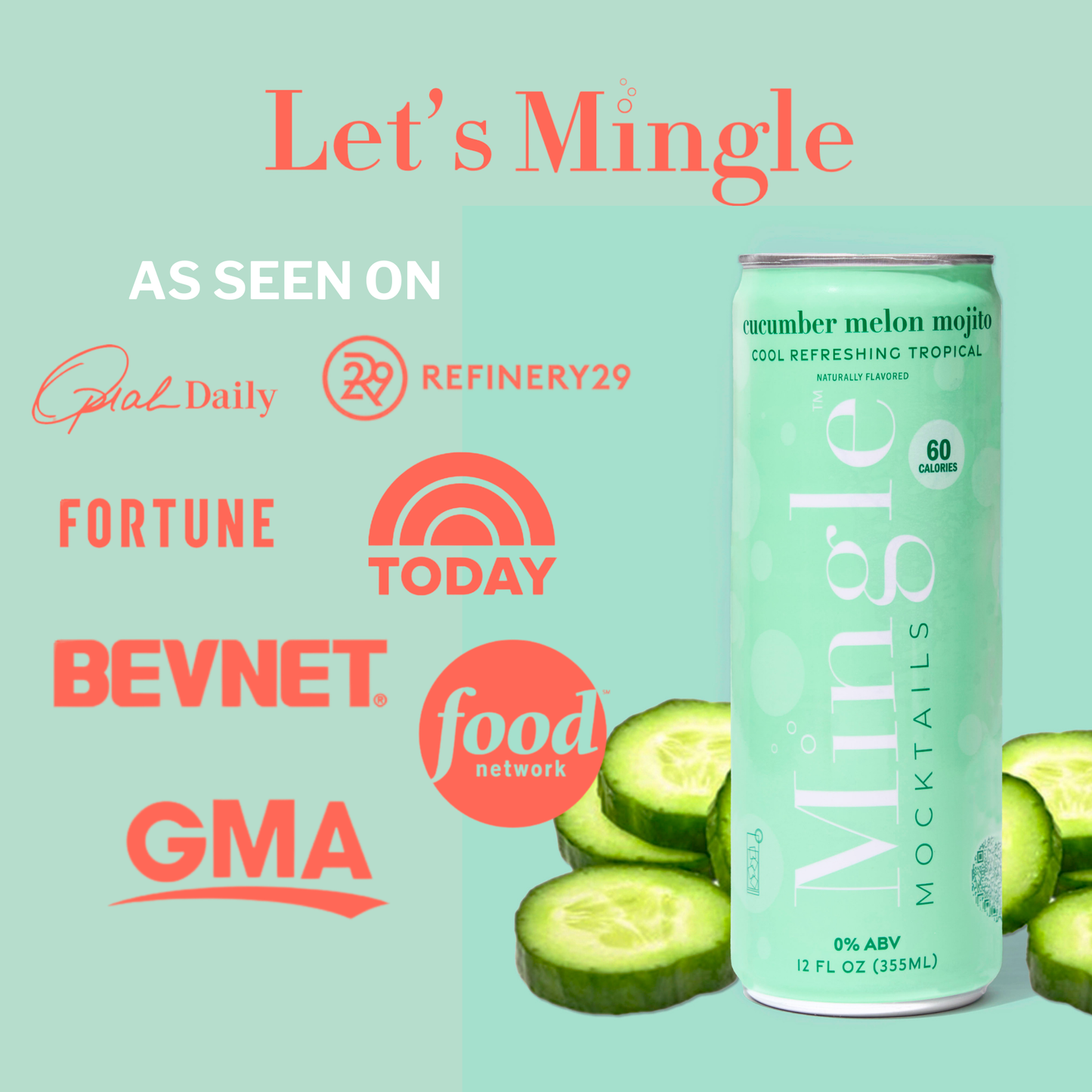 Cucumber Melon Mojito 750ML Bottles - $6.50/ea x 6