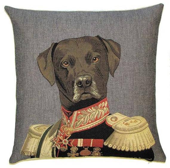 Decorative Pillow Cover Poncelet Chocolate Labrador
