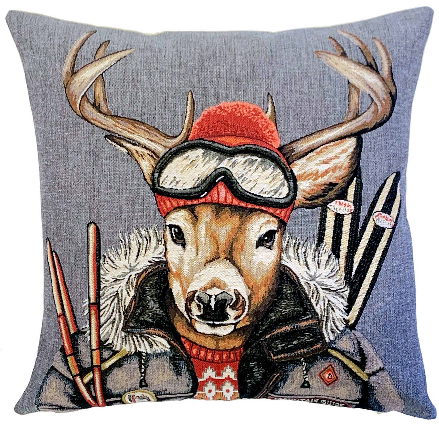 Nordic Decor - Alpine Gift - Bernese dog with skis: Stag