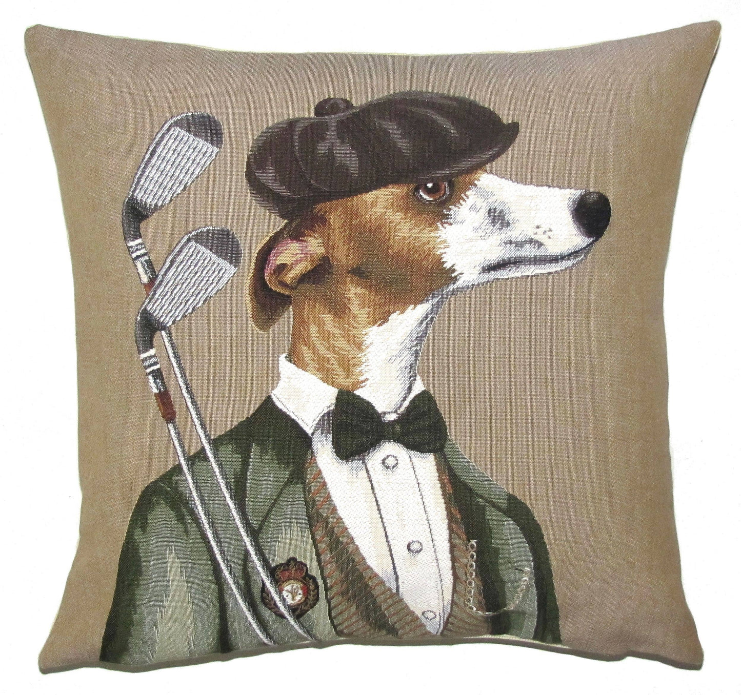 Decorative Pillow Cover Whippet Golf