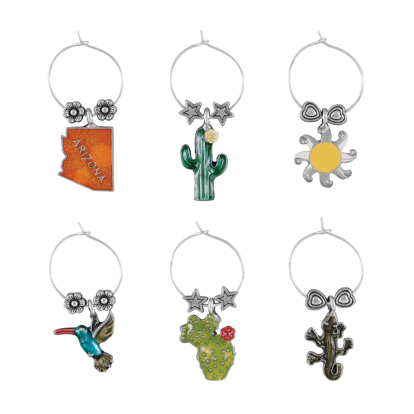 6-Piece Arizona Wine Charms Arizona Hostess gift