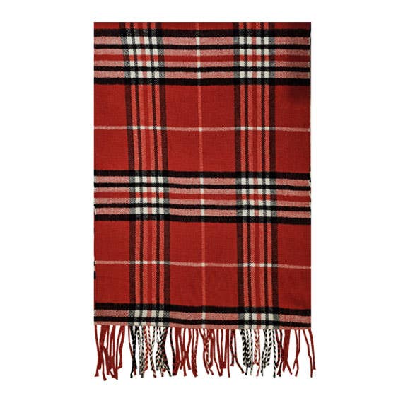 BB. Inspired Plaid Basic Colors Cashmere Touch Muffler scarf