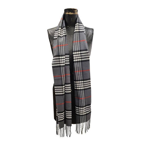 BB. Inspired Plaid Basic Colors Cashmere Touch Muffler scarf