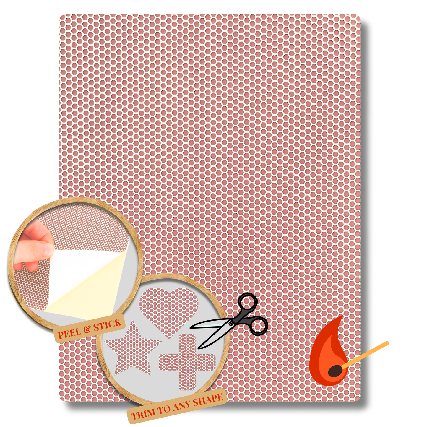 Adhesive Match Striker Paper (8.5x11") - Matches Sheet