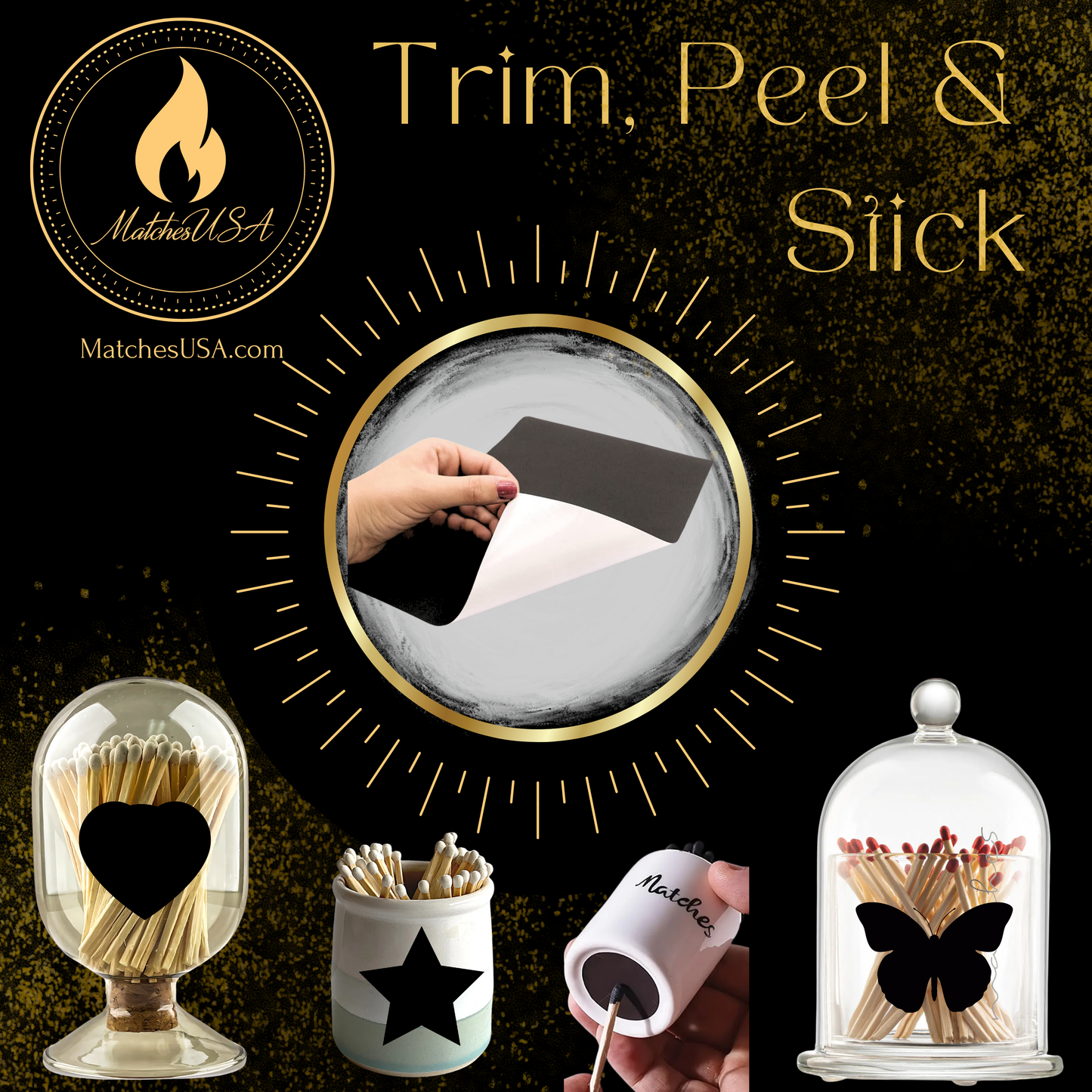 Adhesive Match Striker Paper (8.5x11") - Matches Sheet