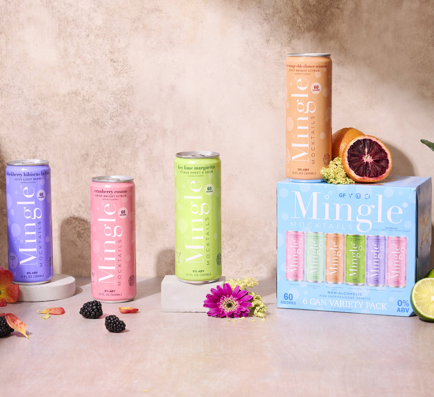 Mingle Mocktails Variety Pack (4x 6 Can Cartons)