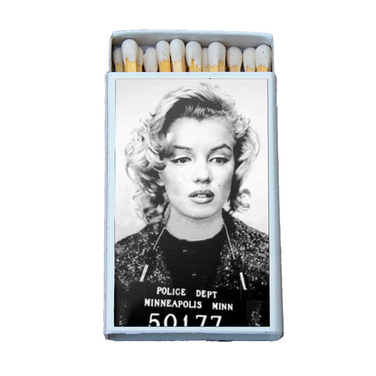 Marilyn Monroe Mugshot Matchbox • Candle Acc • Matches