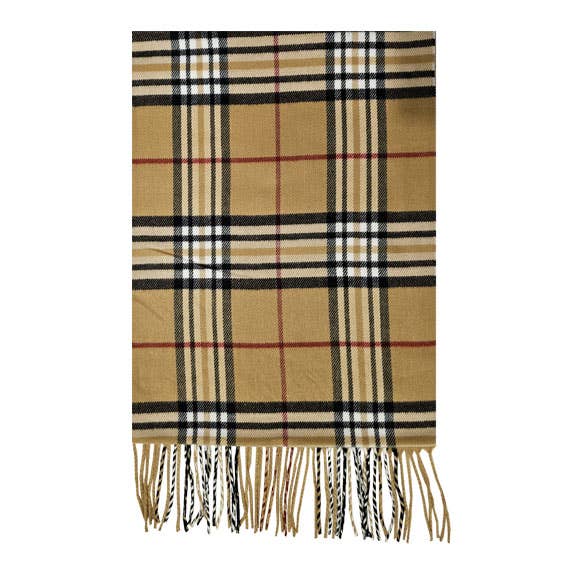 BB. Inspired Plaid Basic Colors Cashmere Touch Muffler scarf