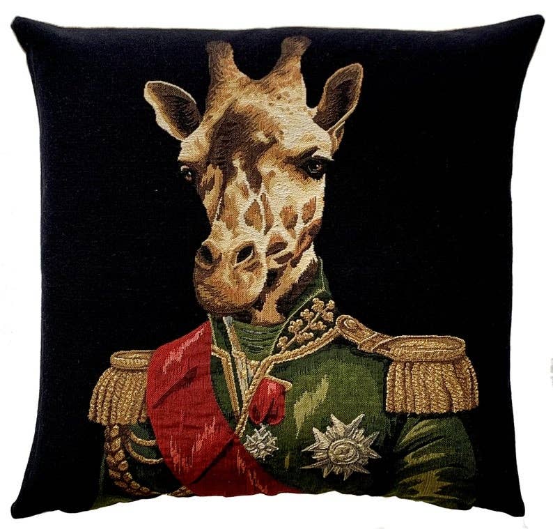 Giraffe Throw Pillow | Colonial Gifts | Military Decor