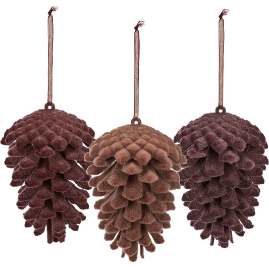 Medium Pinecone Christmas Ornament Set