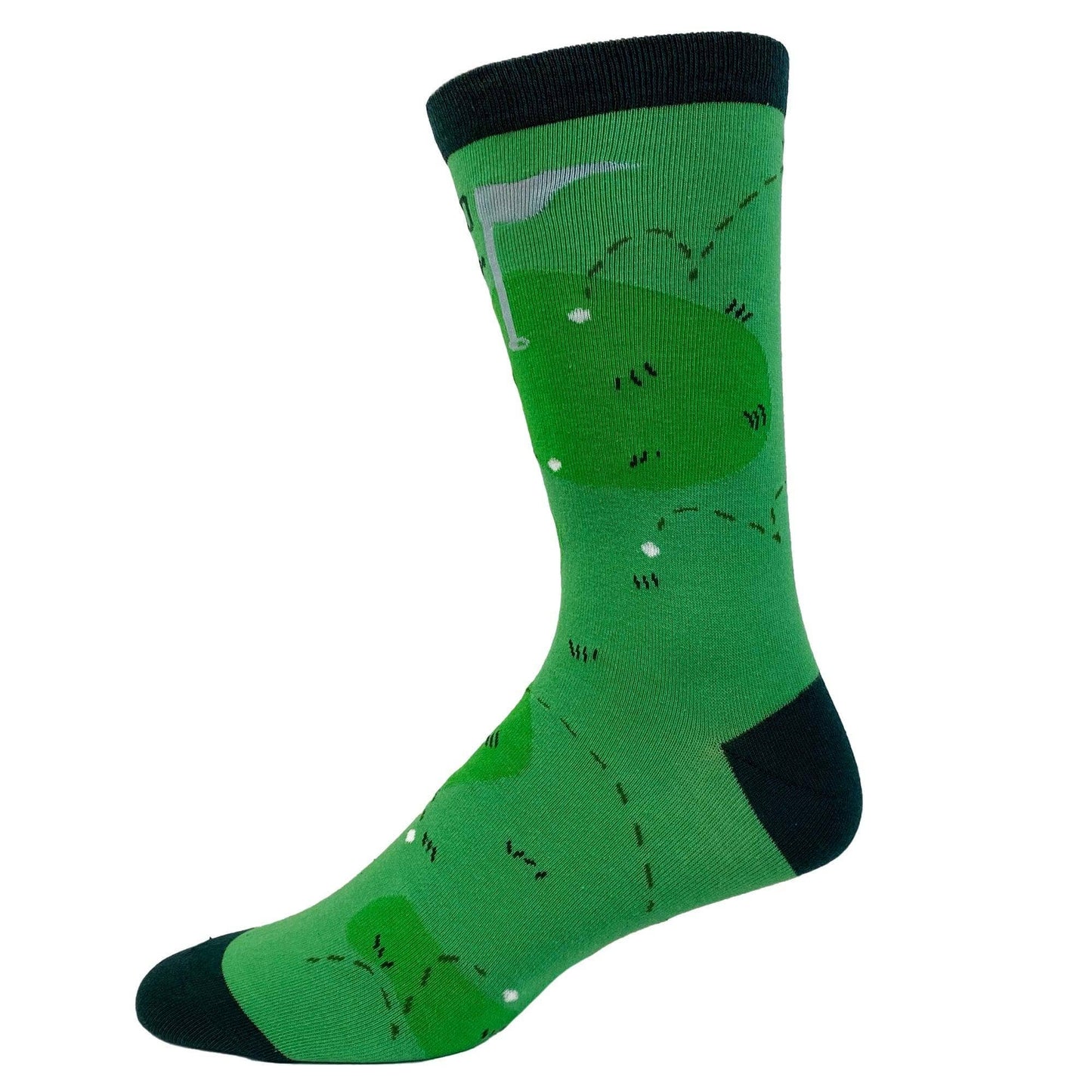 Mens Best Dad By Par Socks Funny Golf Lovers Golfing Sock: Mens (9-11) / Green