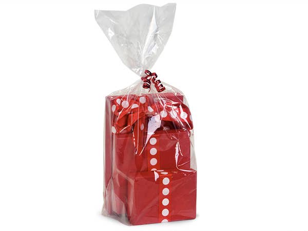 Clear Poly Basket Wrap Bags: 25 Pack / Clear / Small 13x17.5x4"