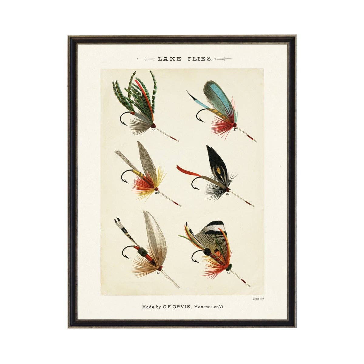 Lake Fishing Flies Bookplate
