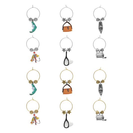 12-Piece Gone Fishin' Wine Charms