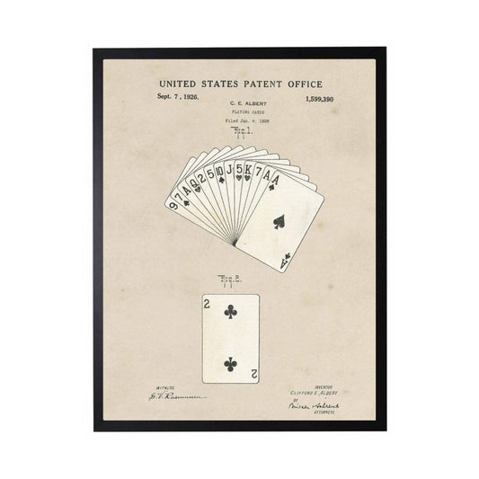 Watercolor Patent Playing Cards