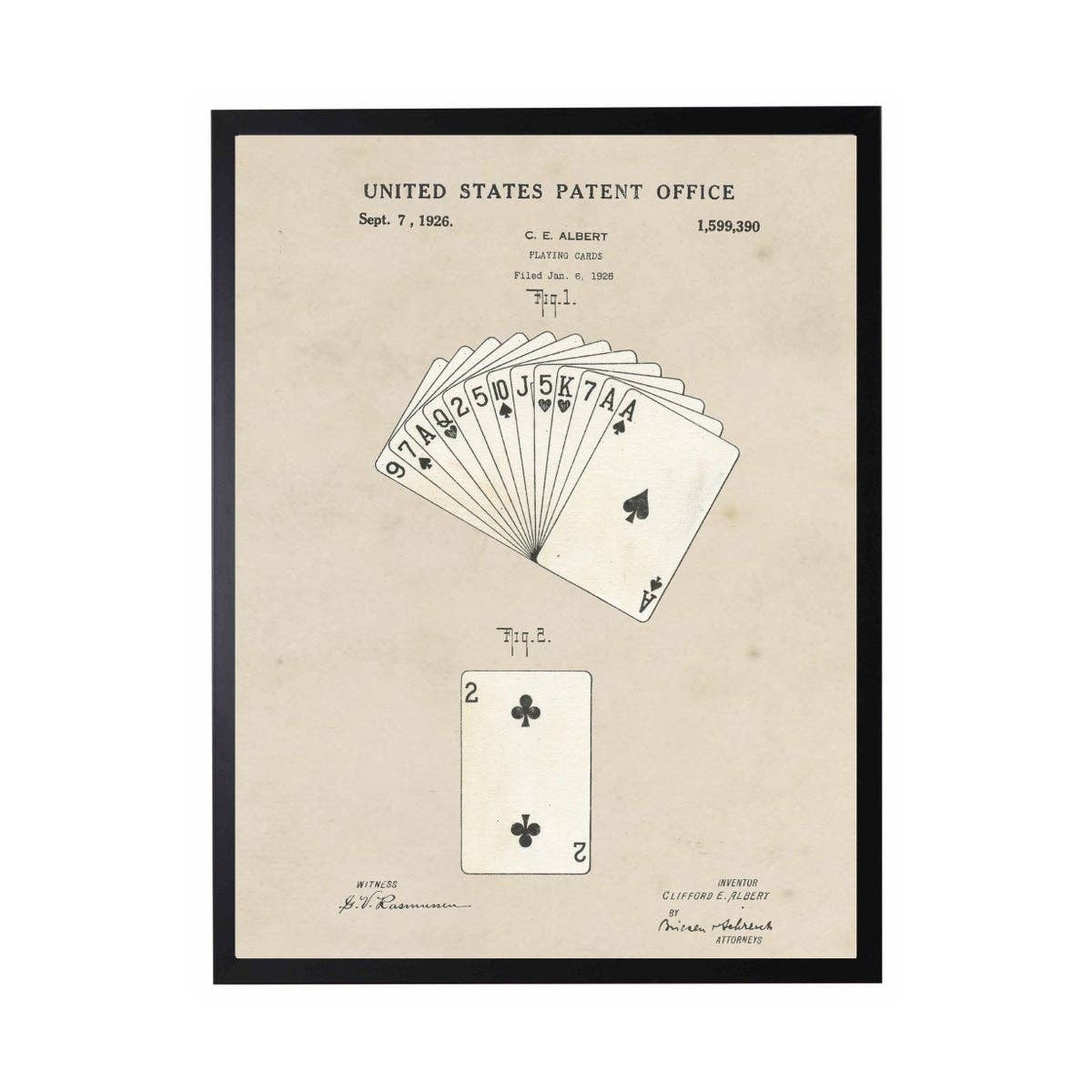 Watercolor Patent Playing Cards