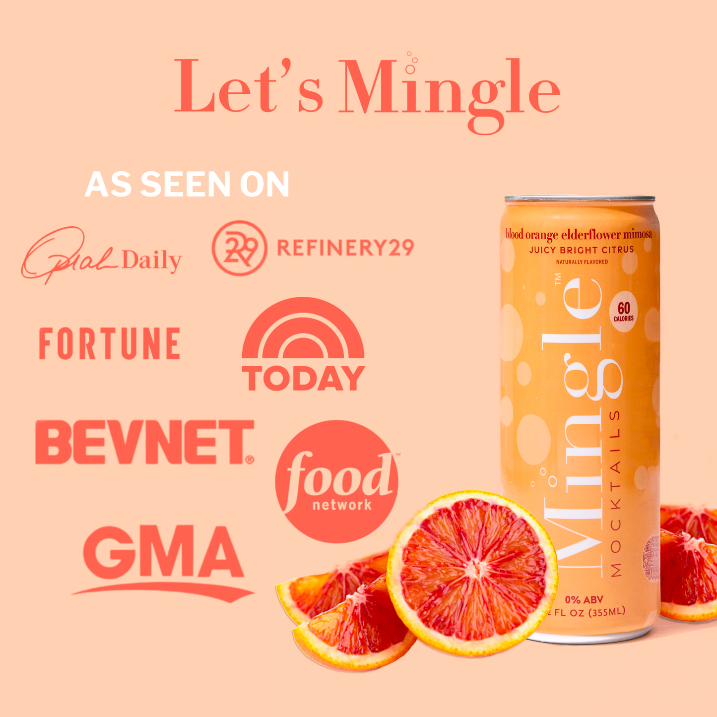 Blood Orange Elderflower Mimosa 750ML Bottles - $6.50/ea x 6