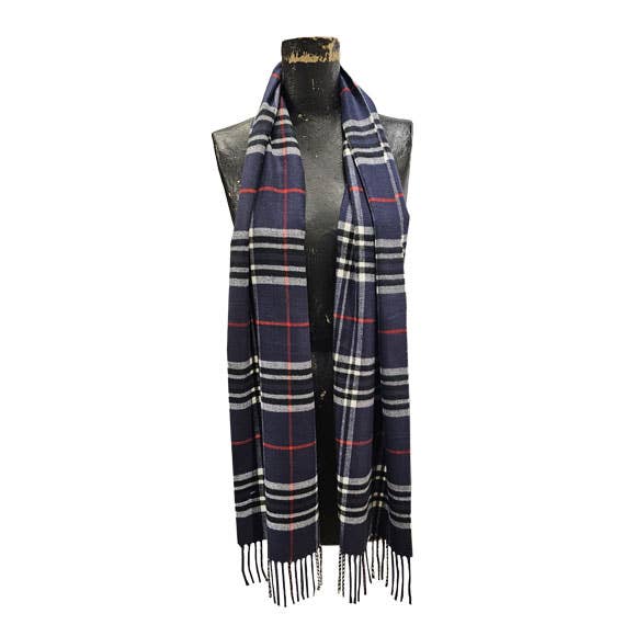 BB. Inspired Plaid Basic Colors Cashmere Touch Muffler scarf