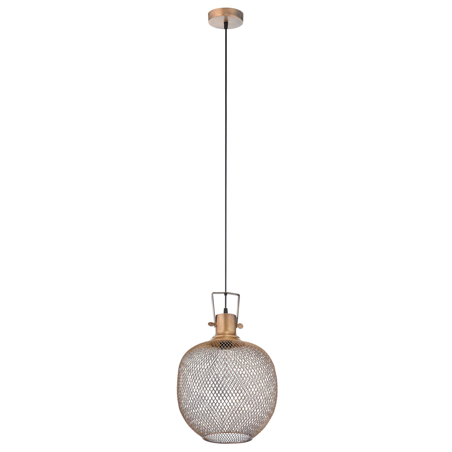 13.5"H Kellem Handcrafted Brass Mesh Pendant Lamp