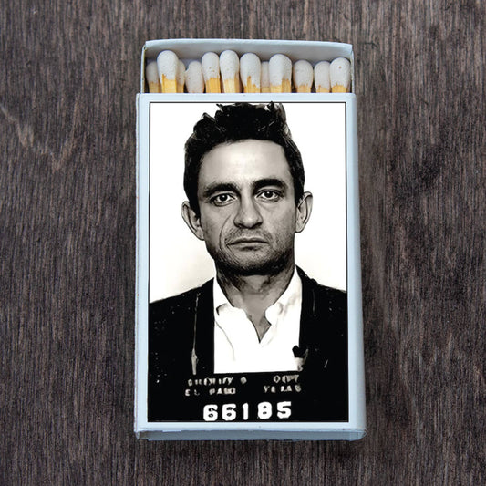 Johnny Cash Mug Shot Matchbox • Matches • Candle Acc