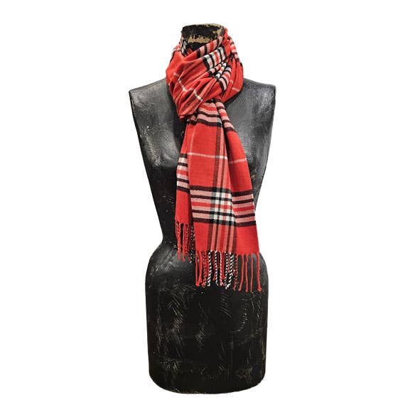 BB. Inspired Plaid Basic Colors Cashmere Touch Muffler scarf