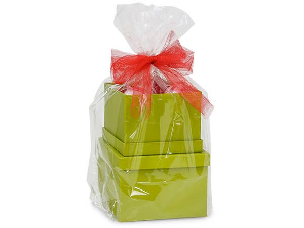 Clear Poly Basket Wrap Bags: 25 Pack / Clear / Jumbo 28x32x8"