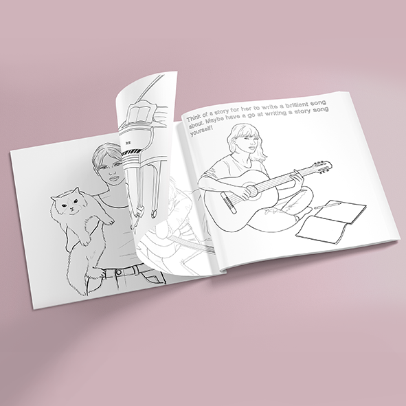 Colour Me Swiftly - Unofficial Taylor Swift Colouring book – my circus is  my haven