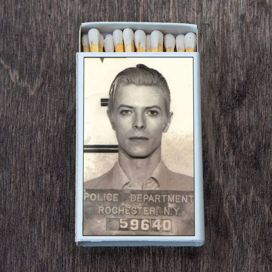 David Bowie Mug Shot Matchbox • Matches • Candle Acc