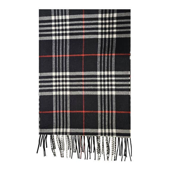 BB. Inspired Plaid Basic Colors Cashmere Touch Muffler scarf