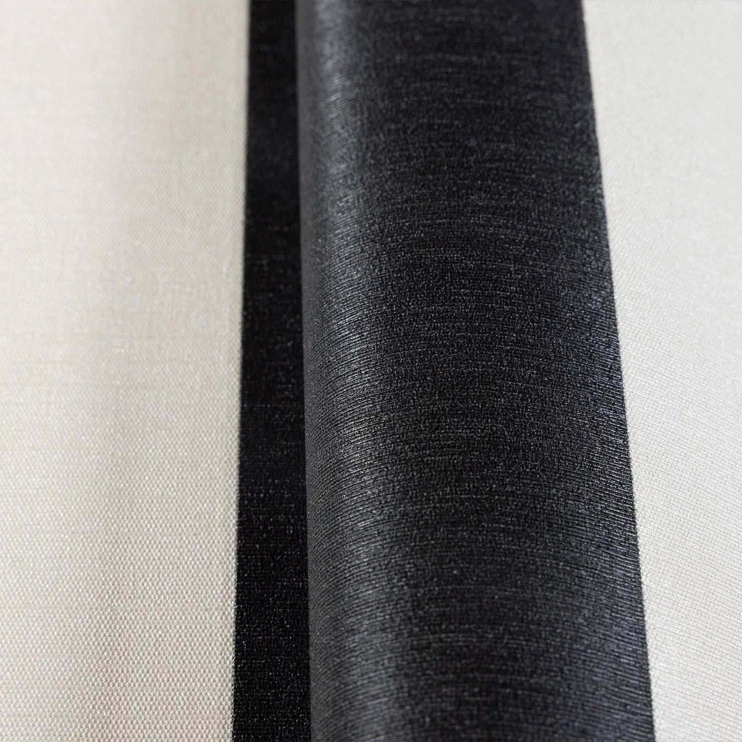 Black & White Timeless Bold Striped Wallpaper, Flocked Textured Velvet Feeling Thick Lines Wallcovering