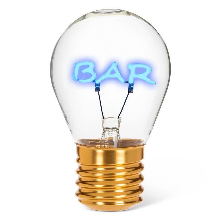 BAR Neon LED Lightbulb-Blue-4.5"H