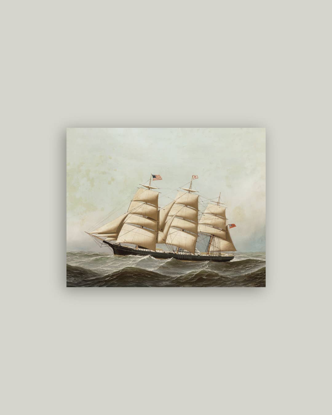 Sailing Ship Antique Artist Board