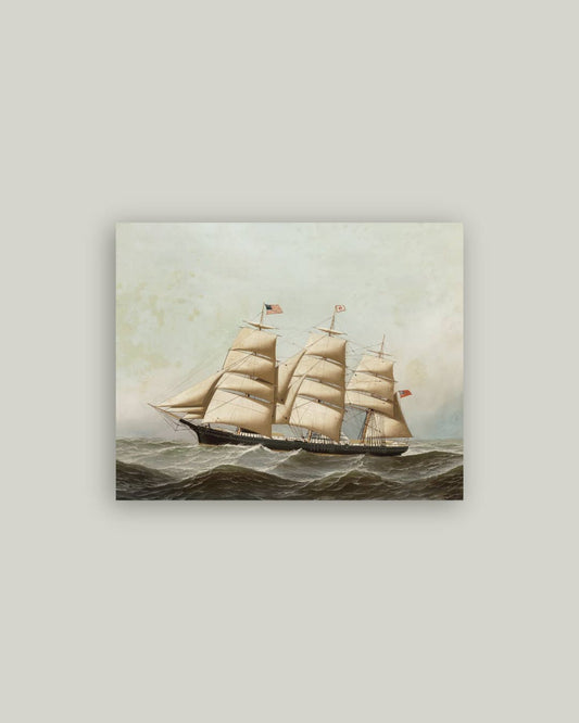 Sailing Ship Antique Artist Board
