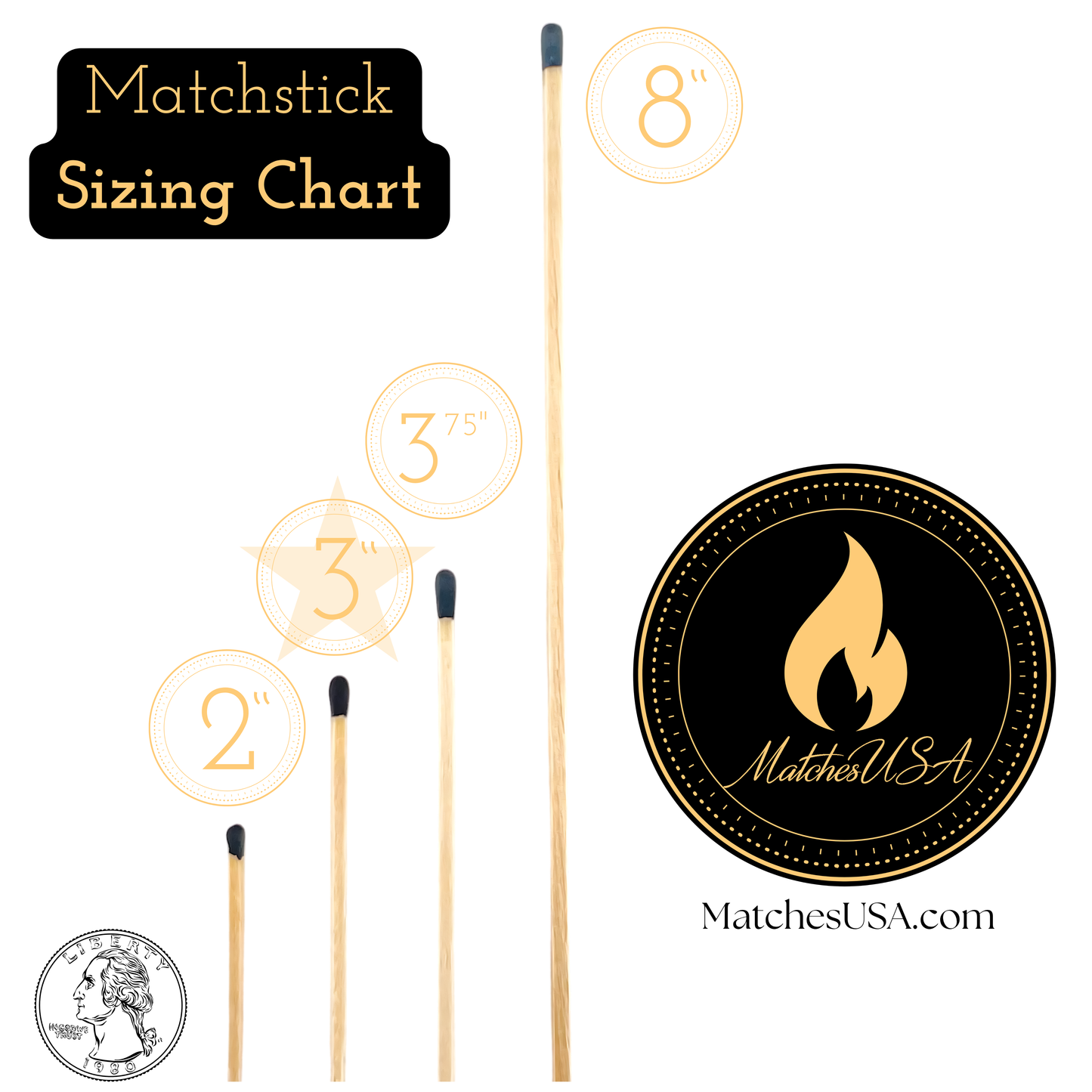 3" Color Wooden Safety Matches Match Bulk