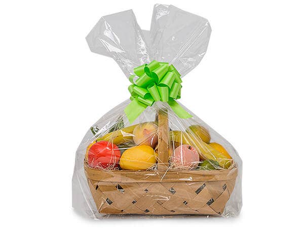 Clear Poly Basket Wrap Bags: 25 Pack / Clear / Jumbo 28x32x8"