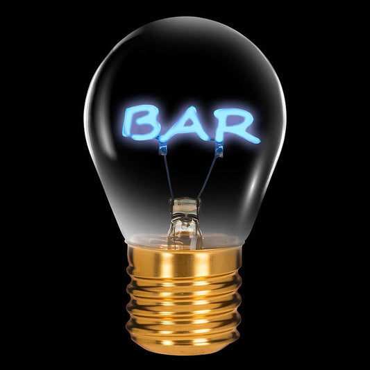 BAR Neon LED Lightbulb-Blue-4.5"H