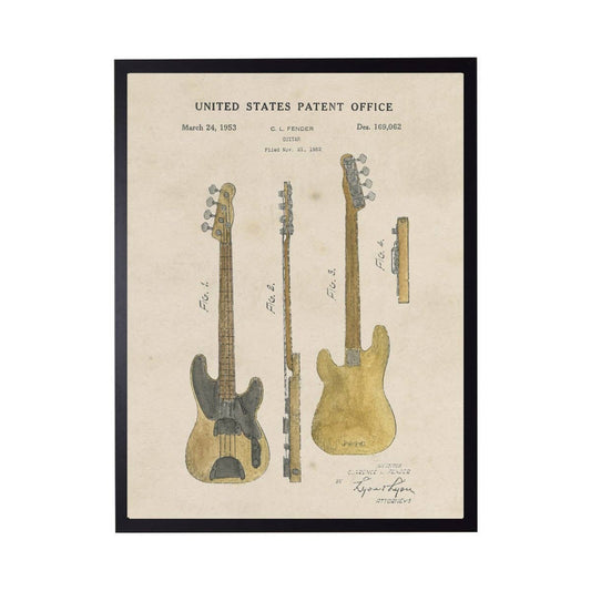 Watercolor Fender Guitar Patent