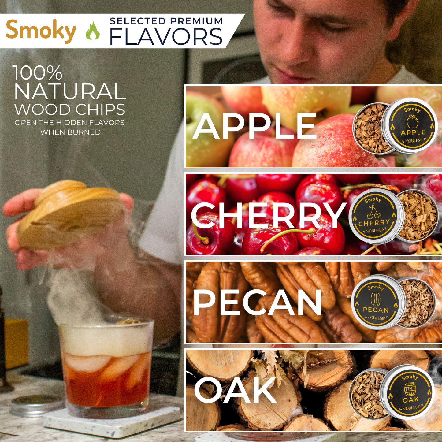 Cocktail Smoker Kit - Gift Box, Smoke Whiskey, Old Fashioned